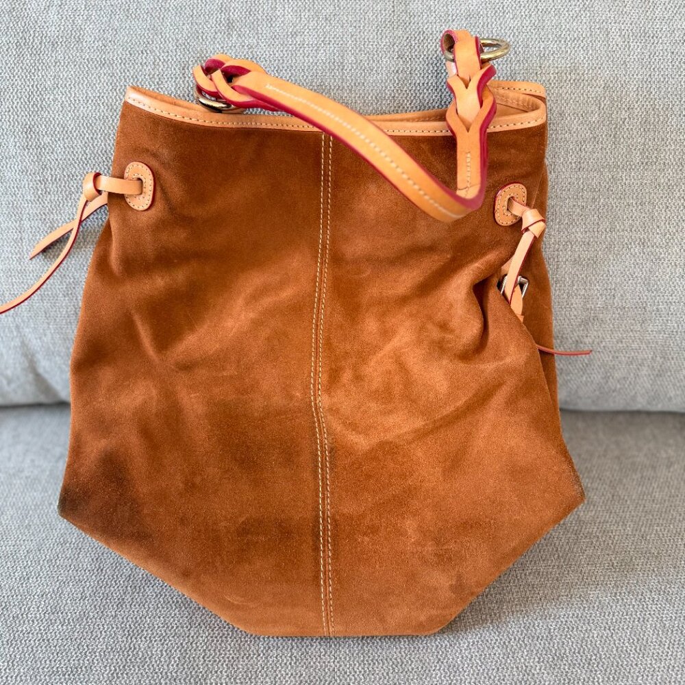 👜✨ Dooney & Bourke Suede Leather Bag –  Tan ✨👜 - Picture 2 of 11